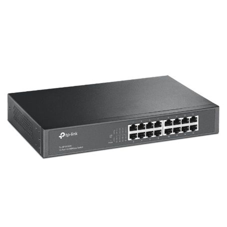 Tplink Tlsf1016ds  Switch No Administrable Con 16 Puertos Fast Ethernet Disenado Para Montaje En Rack O En Escritorio.