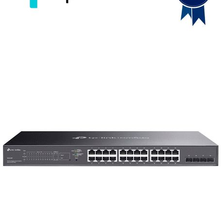 Tplink Tlsg2428p  Switch Jetstream Poe Administrable Con 24 Puertos 10/100/1000 Mbps Y 4 Puertos Sfp. Incluye 24 Puertos Poe Con