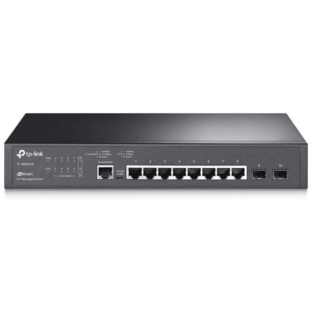 Tplink Sg3210  Switch Jetstream Administrable Con 8 Puertos 10/100/1000 Mbps Y 2 Puertos Sfp Compatible Con Administración Centr