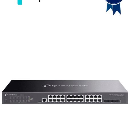 Tplink Tlsg3428x  Switch Omada Sdn Administrable Con 24 Puertos Gigabit Y 4 Puertos Sfp Incluye Funciones Sflow Qinq Y Qos Compa