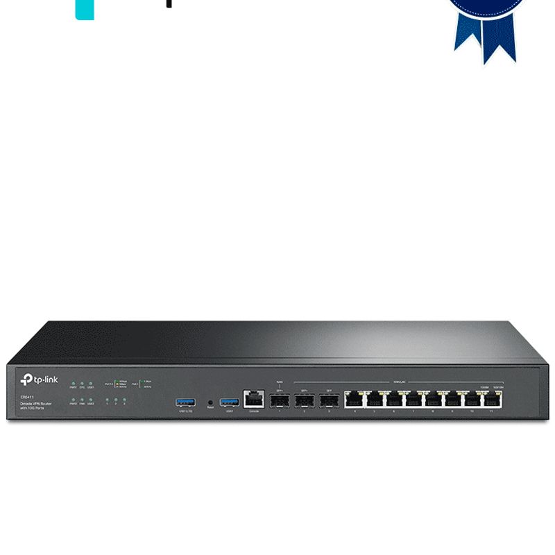 Tplink  Er8411  Router Vpn Omada 1 Puerto Wan 10g Sfp 1 Puerto Wan/lan 10g Sfp 1 Puerto Wan/lan 1g Sfp 8 Puertos Wan/lan Ge Ztp 