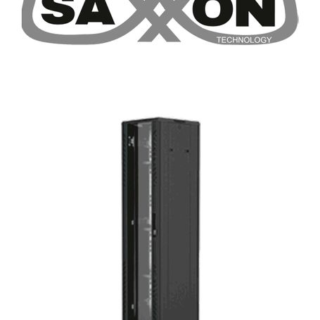 Saxxon Sxr37u6637s  Gabinete De Piso Color Negro / 37ur / Puerta De Vidrio Templado / Alto 180 Cm / Ancho 60 Cm / Profundidad 60