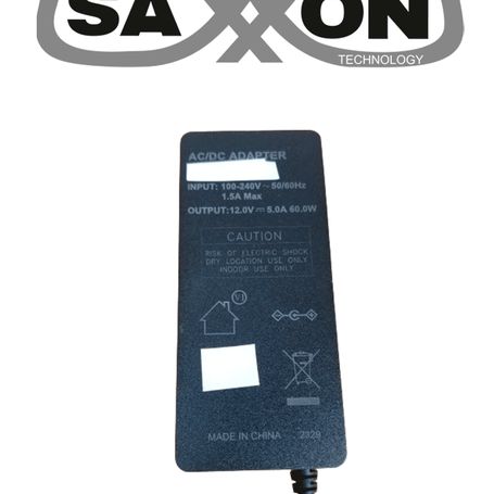 Saxxon Ka65e1205000q  Fuente De Poder Regulada / Alimentación 12 Vcc 5 Amper / 4 Conectores Macho / Voltaje De Entrada 100240v /