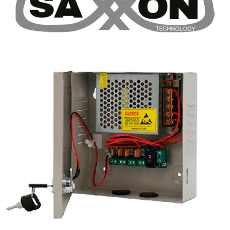 Saxxon Sx5a4ch  Fuente De Poder Profesional 12 Vcd / 5 Amperes / 4 Canales / 1.1 Amperes Por Canal / Protección Contra Sobrecarg