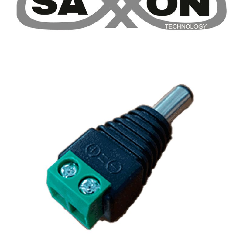 Saxxon Sx52  Adaptador Macho / Paquete De 10 Piezas / Para Alimentación De Cámaras / Terminales Tipo Tornillo Positivo Y Negativ