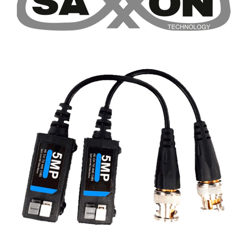 Saxxon Sxcf500  Par De Transceptores Pasivos 4k / Botones Push / 5mp Hasta 200 Metros / 1080p Hasta 250 Metros / Soporta Hdcvi /