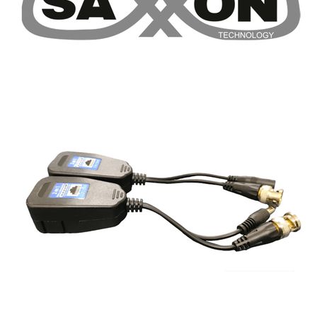 Saxxon Sxdf802  Par De Transceptores Pasivos De 8mp / Conector Para Video Y Energia / 8mp Hasta 150 Metros / 1080p Hasta 200 Met