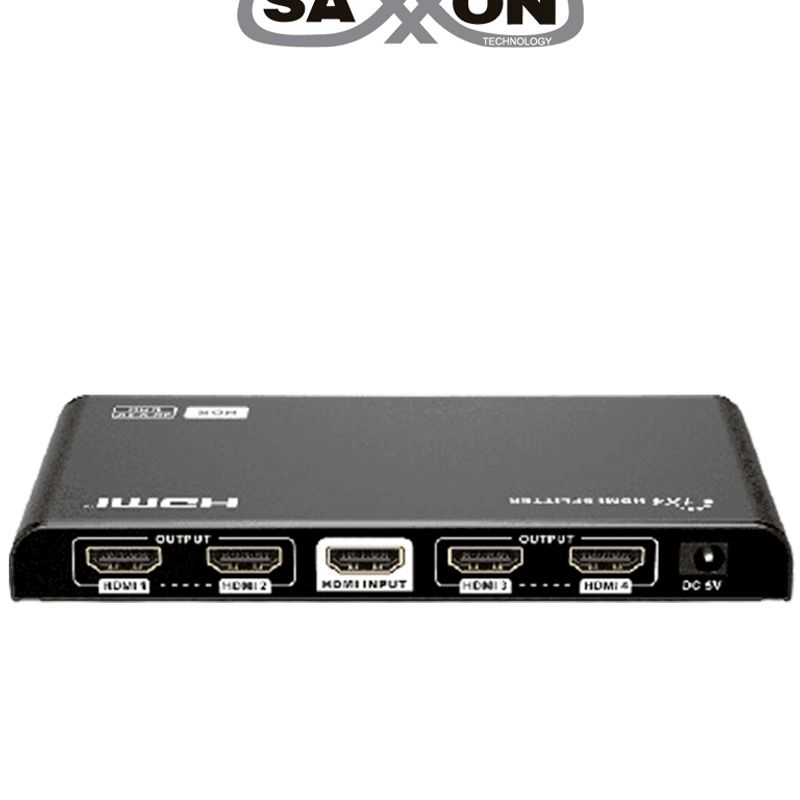 Saxxon Lkv314hdrv3.0  Divisor Hdmi 4k Con 1 Entrada Y 4 Salidas Resolución 4k X 2k Ultra Hd Y 1080p Full Hd Soporta Hdr Salidas 