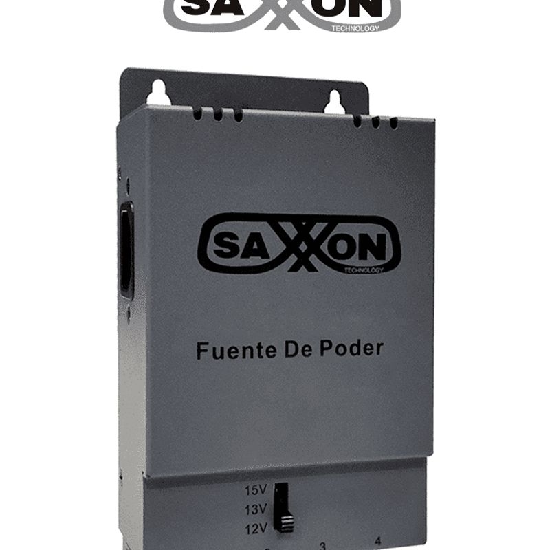 Saxxon Energia Psu1205a  Fuente De Poder Regulable Metálica/ Conexión De Hasta 4 Canales/ Voltaje De Ajuste 12v 13v O 15v Cc/ Sa