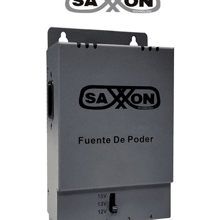 Saxxon Energia Psu1205a  Fuente De Poder Regulable Metálica/ Conexión De Hasta 4 Canales/ Voltaje De Ajuste 12v 13v O 15v Cc/ Sa