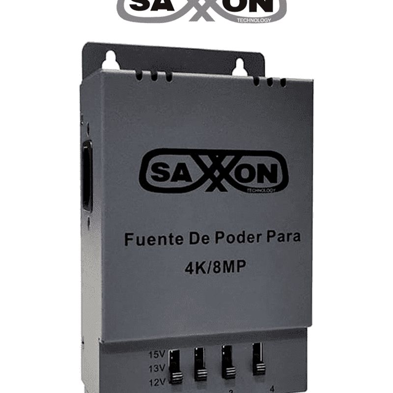 Saxxon Energia Psu1205a4k  Fuente De Poder Regulable Metálica/ Conexión De Hasta 4 Canales/ Voltaje De Ajuste 12v 13v O 15v Cc/ 