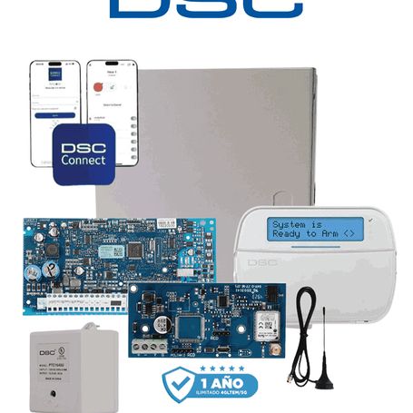 Dsc Neolcdle4050m Kit Neo 32 Zonas  Panel Hs2032/ / Teclado Alfanumérico Hs2lcdn/  Fuente Ptc1640u / Gabinete Gmx003 / Comunicad