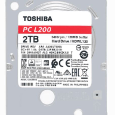 Toshiba L200  Disco Duro De 2 Tb Para Usos Múltiples Con Tamano De 25 Velocidad De 5400 Rpm Búfer De 128 Mb Y 8 Mb Y Equipado Co