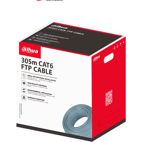 Dahua Dhpfm920i6fc  Bobina De Cable Utp/ 305m Ftp Cat6 / Caja Ftp Cat6 Alimentación A Través De Ethernet/ Material Conductor De 