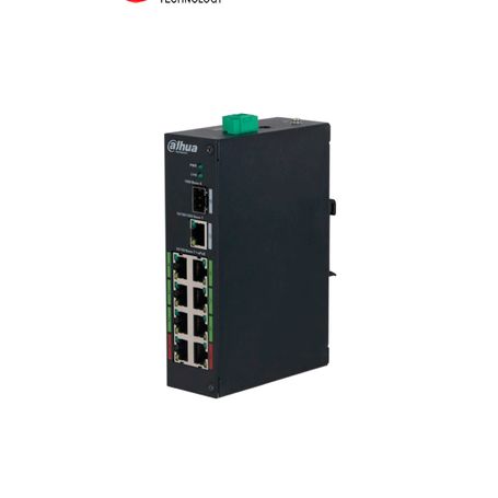 Dahua Dhlr21108et120v2 Switch Industrial Epoe 8 Puertos/ Hasta 800 Mts Con Cámaras Epoe/ 120 Watts/ Switching 8.8g/ Ieee802.3af/