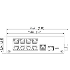 dahua dhlr21108et120v2 switch industrial epoe 8 puertos hasta 800 mts con cámaras epoe 120 watts switching 88g ieee8023af ieee8