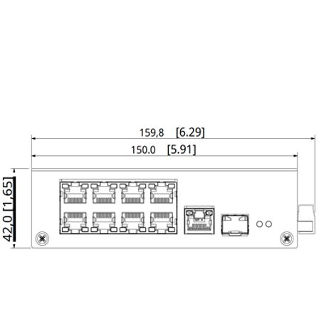 Dahua Dhlr21108et120v2 Switch Industrial Epoe 8 Puertos/ Hasta 800 Mts Con Cámaras Epoe/ 120 Watts/ Switching 8.8g/ Ieee802.3af/