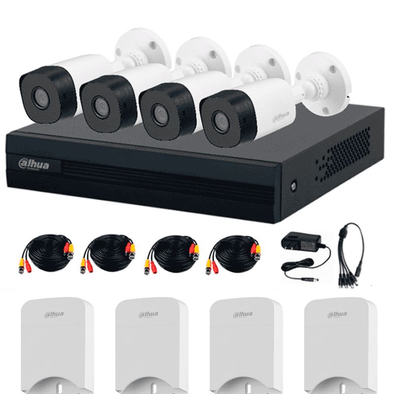 Dahua Kitxvr1b04i4c4s  Kit Dvr Cooperi De 4 Canales Con Ia H.265 Incluye 4 Cámaras 2mp B1a21n 1080p. Admite 4 Canales  1 Ip (has