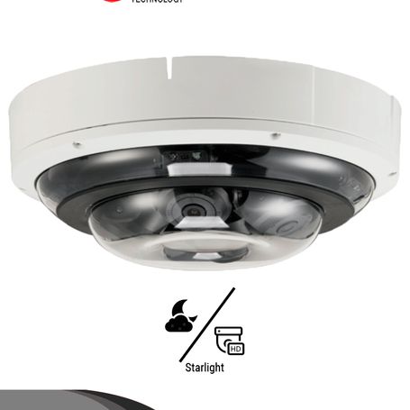 Dahua Ipcpdbw5831b360  Cámara Ip Domo Multisensor Panorámico Con 4 Sensores De 2mp Que Brindan Una Imagen Panorámica De 8mp En T