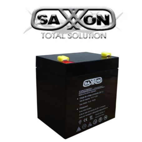 Saxxon Cbat45ah Bateria De Respaldo De 12 Volts Libre De Mantenimiento Y Facil Instalacion / 4.5 Ah/ Compatible Dsc/ Cctv/ Acces