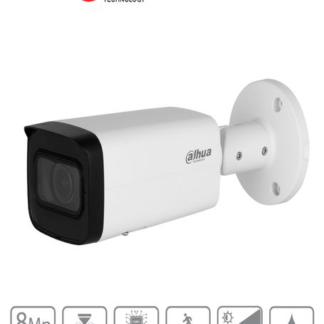 Dahua Dhipchfw2841tzs Cámara Ip Bullet De 8 Megapixeles/ Motorizado/ Ir De 60 Mts/ 113°/ H.265/ Smd/ Protección Perimetral/ Ranu