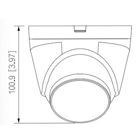 dahua dhipchdw1439vail cámara ip eyeball 4 mp iluminador dual inteligente detección humana ir led30m 28 mm h265 94° wdr 3d nr h