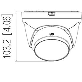 dahua dhipct1e40  camara ip domo de 4 megapixeles lente de 28 mm 93 grados de apertura  h265 wdr real de 120 db ir de 30 metros