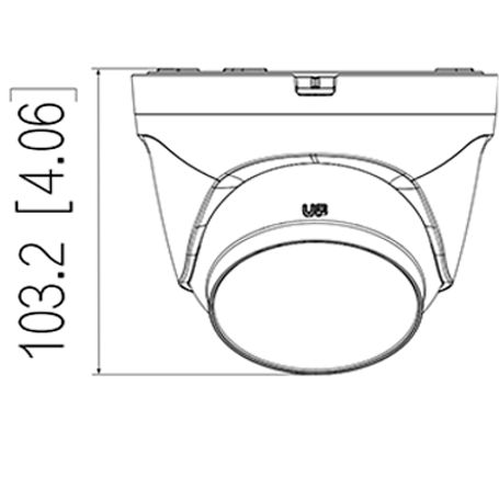 Dahua Dhipct1e40  Camara Ip Domo De 4 Megapixeles/ Lente De 2.8 Mm/ 93 Grados De Apertura/  H.265/ Wdr Real De 120 Db/ Ir De 30 