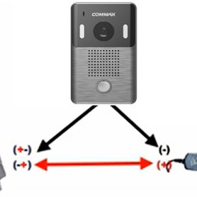 commax drc4y  frente de calle compatible con monitores commax por conexión a 4 hilos alimentación desde monitor cuenta con func