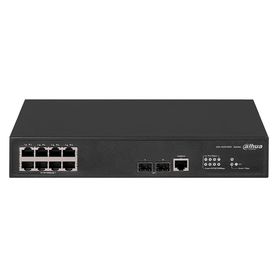 dahua dhas43008gt2gf  switch gigabit administrable de capa 2 con 8 puertos 101001000 baset y 2 ranuras sfp de 1 gbps ofrece una