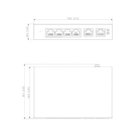 dahua cs40064et60  switch poe de 6 puertos administrable 4 puertos poe 10100 2 puertos uplink 101001000  60 watts totales admin