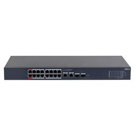 dahua  dhcs422016gt135 switch poe de 16 puertos gigabit poe inteligente puerto rojo de 90w 135 watts totales 2 puertos sfppoe w