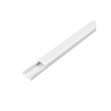 Sbe Tech Sbe1221  Canaleta Plástica / Pvc / Una Via / Alto 1.2 Cm Ancho 2.1 Cm Largo 2 Metros