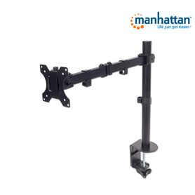 manhattan 461542  soporte de escritorio para monitores de 13 a 32 pulgadas 8 kg de carga brazo doble articulado ajuste horizont