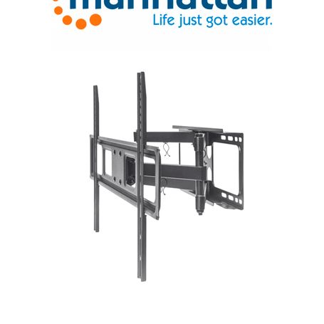 Manhattan 461351 Soporte Universal De Pared Para Tv Con Movimiento Completo Básico / Soporta Una Tv De Pantalla Plana O Curva De