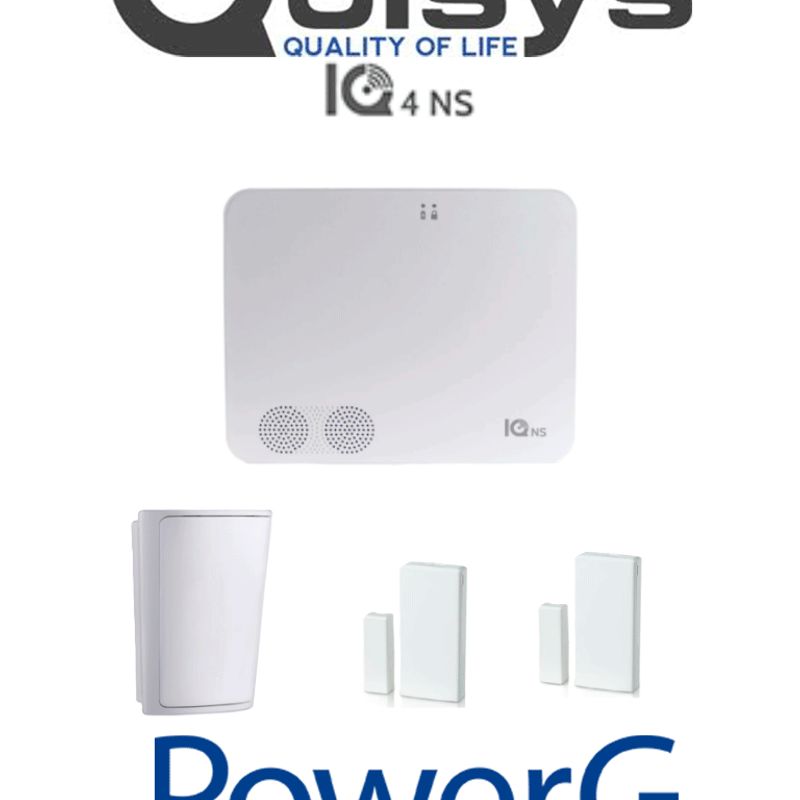  Qolsys Iqns Pack  Paquete Que Contiene Sistema De Alarma Iq Ns Autocontenido Sin Pantalla Power G 915 Mhz  1 Sensor Pir Inalámb