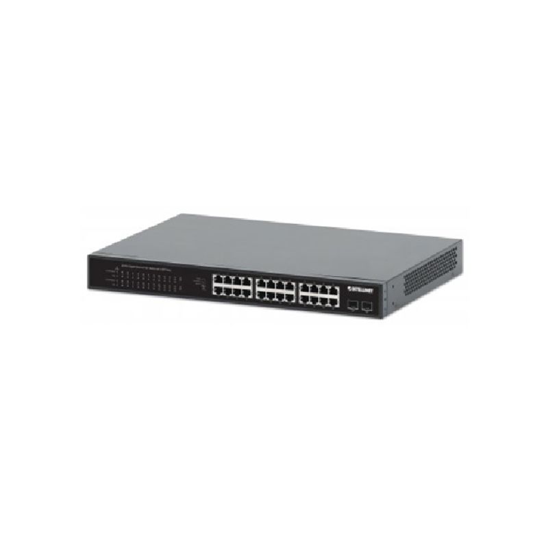 Intellinet  561891 Switch Poe De 24 Puertos Gigabit Con 2 Puertos Sfp Imbfin