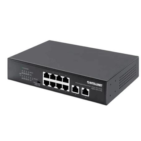 Intellinet  561402 Switch Gigabit Con 8 Puertos Poe Y 2 Puertos Gigabit Rj45 De Enlace Ascendente Imbfin