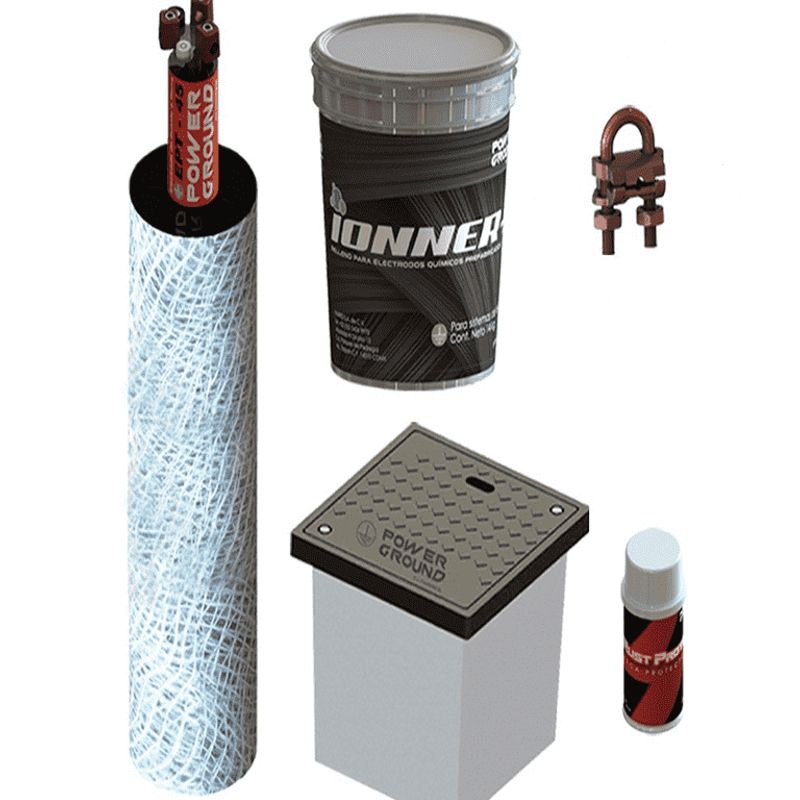 Parres Tvckitarmadotierrafisica  Kit Aterrizaje A Tierra  Completo / 1 Electrodo De Puesta A Tierra Power Ground 45 14kg Relleno