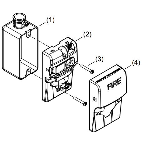 Kidde Feg1vrf  Luz Estroboscópica Compacta / 1575 Dc / Roja / Logo Fire