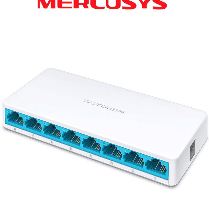 Mercusys Ms108  Switch No Administrable Para Escritorio Con 8 Puertos 10/100 Mbps Diseno Compacto Y Función Plug And Play Viva