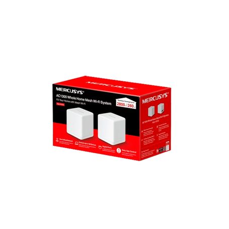 Mercusys Halo H30g(2pack)  Kit De Sistema Inalámbrico H30g Mesh Con Doble Banda 2.4ghz Y 5ghz Ac 1300mbps Dos Puertos 10/100/100