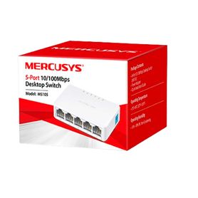 mercusys ms105    switch no administrable para escritorio con 5 puertos 10100 mbps diseno compacto y función plug and play63087