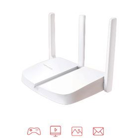 mercusys mw306r  router inalámbrico n de 24 ghz con velocidad de 300 mbps 1 puerto wan 10100 mbps 3 puertos lan 10100 mbps y 3 