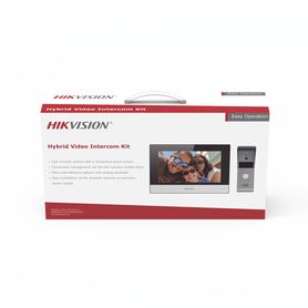 kit de videoportero analógico de metal  ip a 4 hilos con función de llamada a app hikconnect  monitor se conecta a internet por