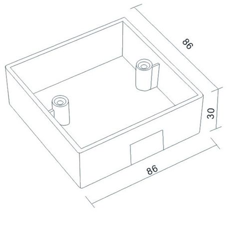 Yli Pbk812pak  Paquete De Boton De Plastico Para Apertura De Puerta / Incluye Caja Para Instalacion