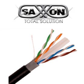 saxxon outpcat6ccaext cable utp cca de 305m categoria 6 exterior doble forro color negro31803