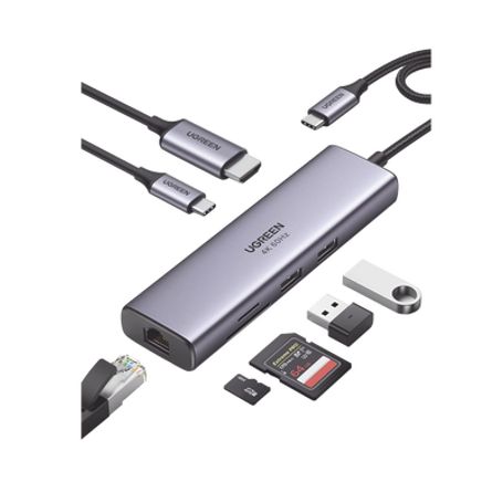 Hub Usbc (docking Station) 7 En 1 2 Usba 3.0 (5gbps) 1 Usbc Pd Carga 100w Hdmi 4k60hz Rj45 (gigabit Ethernet) Lector Tarjet Hub Usbc (docking Station) 7 En 1 2 Usba 3.0 (5gbps) 1 Usbc Pd Carga 100w Hdmi 4k60hz Rj45 (gigabit Ethernet) Lector Tarjet