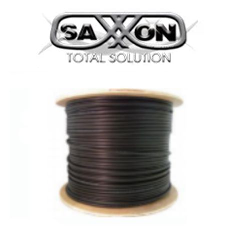 Saxxon Outpcat6gcopext Bobina De Cable Utp Cat6 100 Cobre Con Gel/ 305 Metros/ Uso Exterior/ Color Negro/ Cumple Con Estandares 