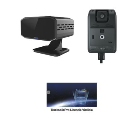 Kit Dashcam Con Sistema De Control Adas (asistencia De Manejo) Y Camara Dms Con Ia (jc170) / Multiples Alarmas /comunicación Dos